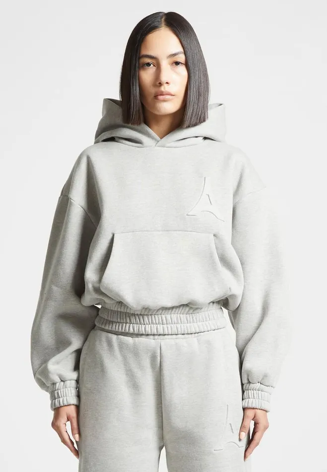Manire De Voir Matching Sets Manire De Voir Woman ternelle 420GSM Eiffel Embossed Hoodie 8211 Grey