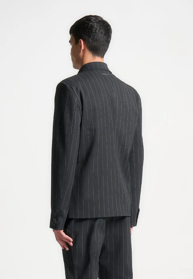 Manire De Voir Modern Tailoring Manire De Voir Man Double Breasted Pinstripe Suit Jacket 8211 Grey