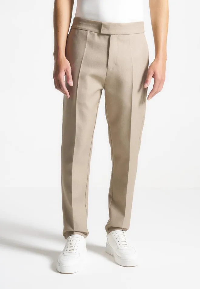 Manire De Voir Modern Tailoring Manire De Voir Man Slim Fit Tailored Trousers 8211 Beige Manire De Voir Modern Tailoring Manire De Voir Man Slim Fit Tailored Trousers 8211 Beige