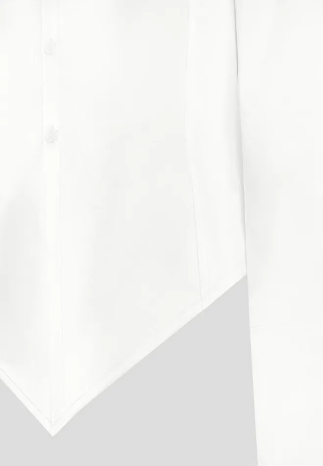 Manire De Voir Shirts Manire De Voir Woman Angled Satin Shirt 8211 White
