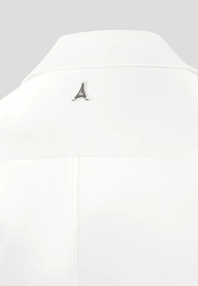 Manire De Voir Shirts Manire De Voir Woman Angled Satin Shirt 8211 White