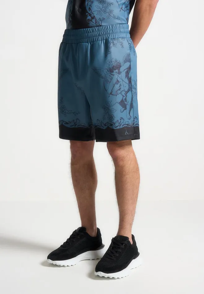 Manire De Voir Short Sets Manire De Voir Man Baroque Shorts 8211 BlueBlack