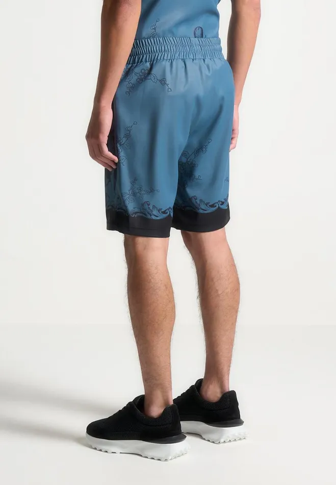 Manire De Voir Short Sets Manire De Voir Man Baroque Shorts 8211 BlueBlack