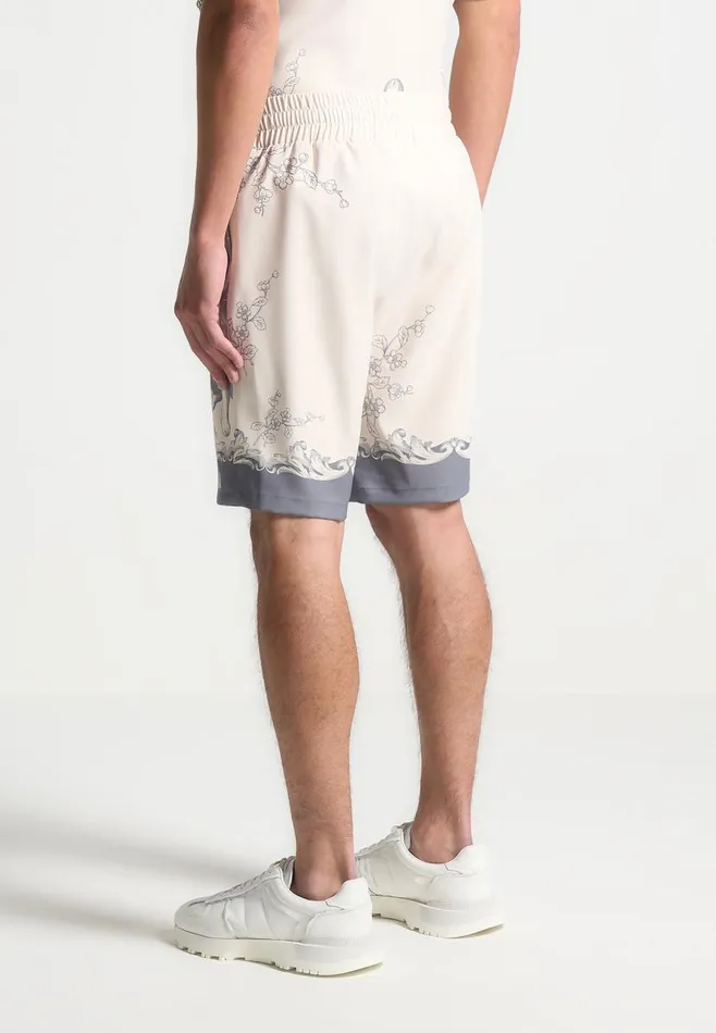 Manire De Voir Short Sets Manire De Voir Man Baroque Shorts 8211 CreamGrey