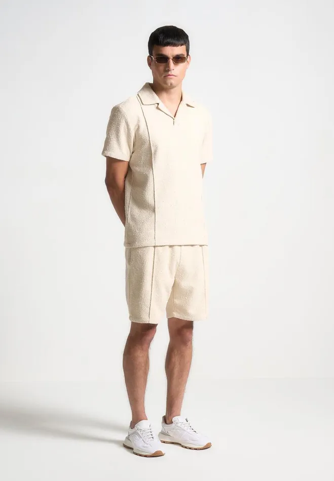 Manire De Voir Short Sets Manire De Voir Man Boucle Pintuck Shorts 8211 Beige Manire De Voir Short Sets Manire De Voir Man Boucle Pintuck Shorts 8211 Beige