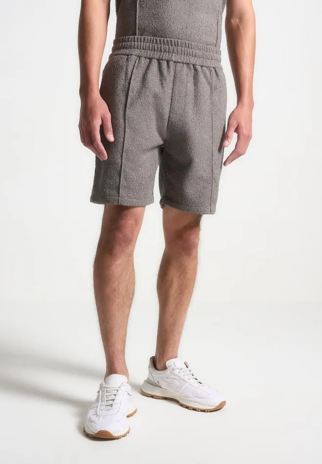 Manire De Voir Short Sets Manire De Voir Man Boucle Pintuck Shorts 8211 Charcoal Grey