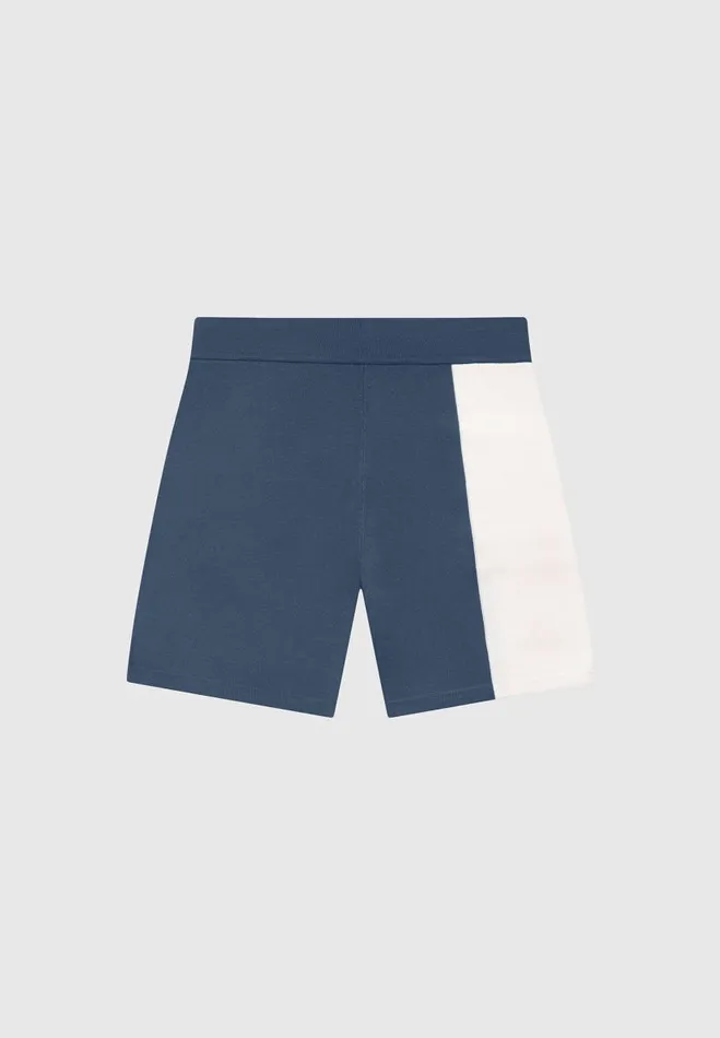 Manire De Voir Short Sets Manire De Voir Man Colour Block Knit Shorts 8211 NavySteel Blue