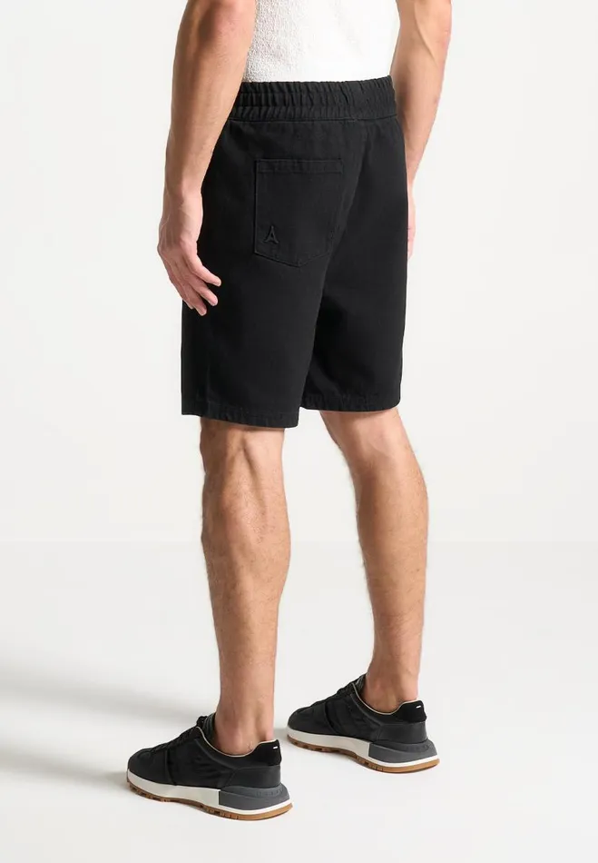 Manire De Voir Short Sets Manire De Voir Man Denim Shorts 8211 Black