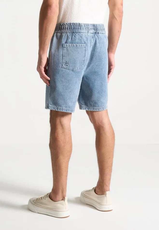 Manire De Voir Short Sets Manire De Voir Man Denim Shorts 8211 Mid Blue