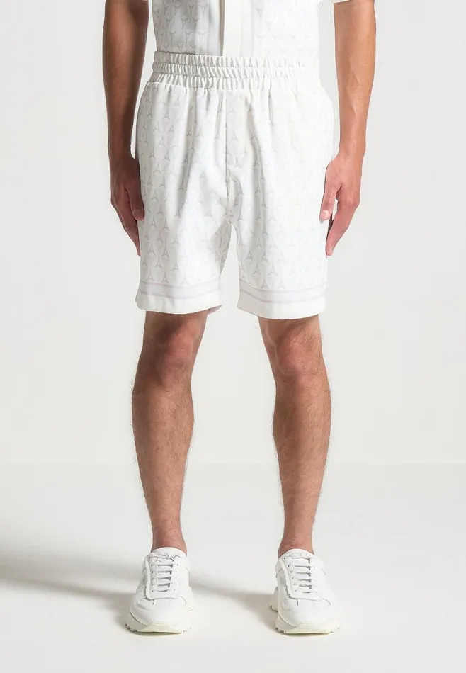 Manire De Voir Short Sets Manire De Voir Man Eiffel Monogram Shorts 8211 White