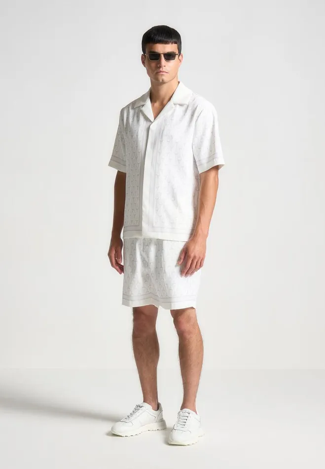 Manire De Voir Short Sets Manire De Voir Man Eiffel Monogram Shorts 8211 White