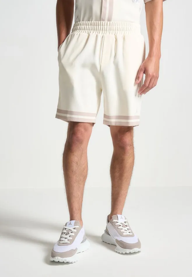 Manire De Voir Short Sets Manire De Voir Man Floral Border Shorts 8211 Cream