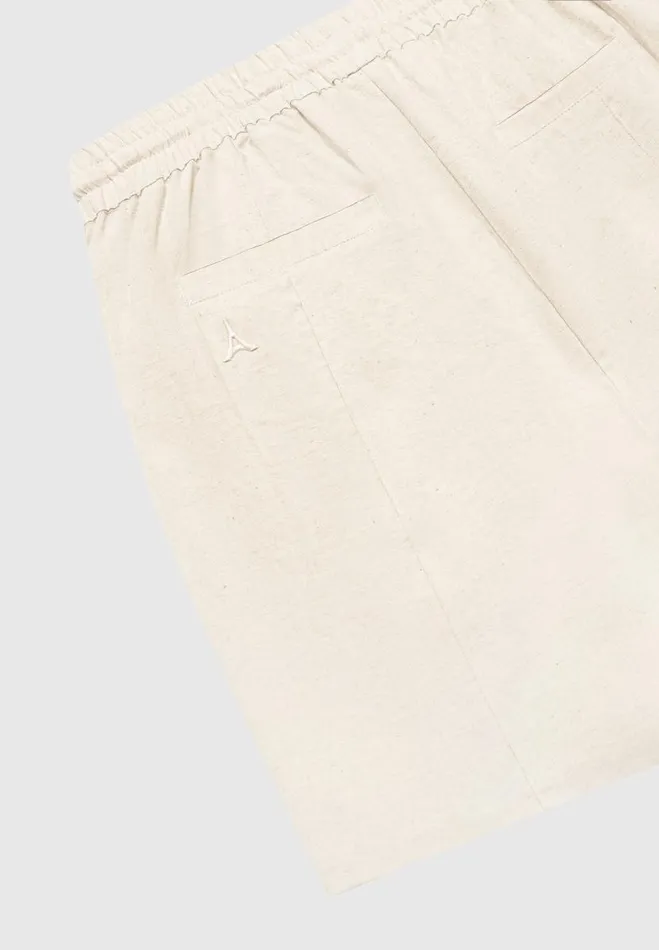 Manire De Voir Short Sets Manire De Voir Man Linen Pintuck Shorts 8211 Natural