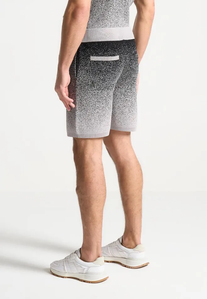 Manire De Voir Short Sets Manire De Voir Man Ombr Knit Shorts 8211 GreyBlack