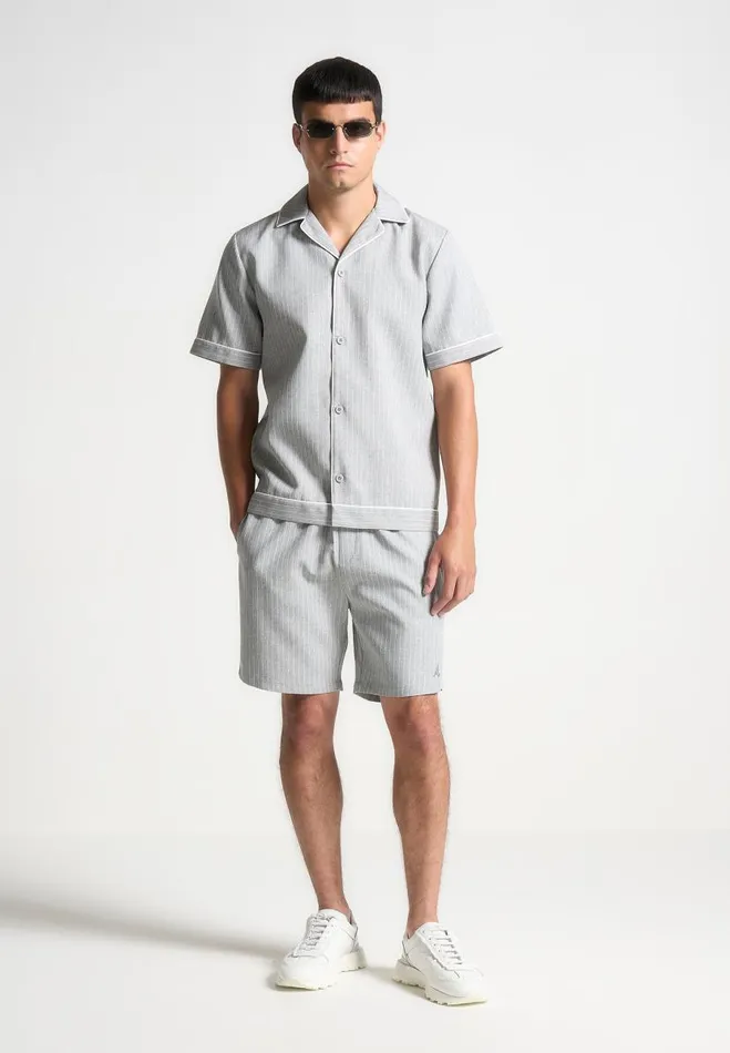 Manire De Voir Short Sets Manire De Voir Man Pinstripe Shorts 8211 Grey