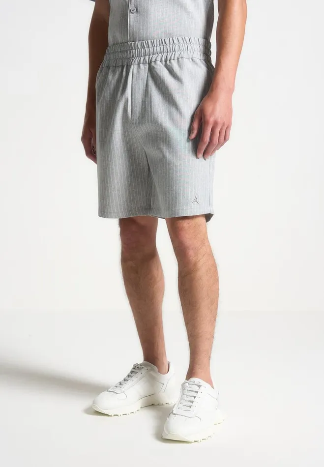 Manire De Voir Short Sets Manire De Voir Man Pinstripe Shorts 8211 Grey