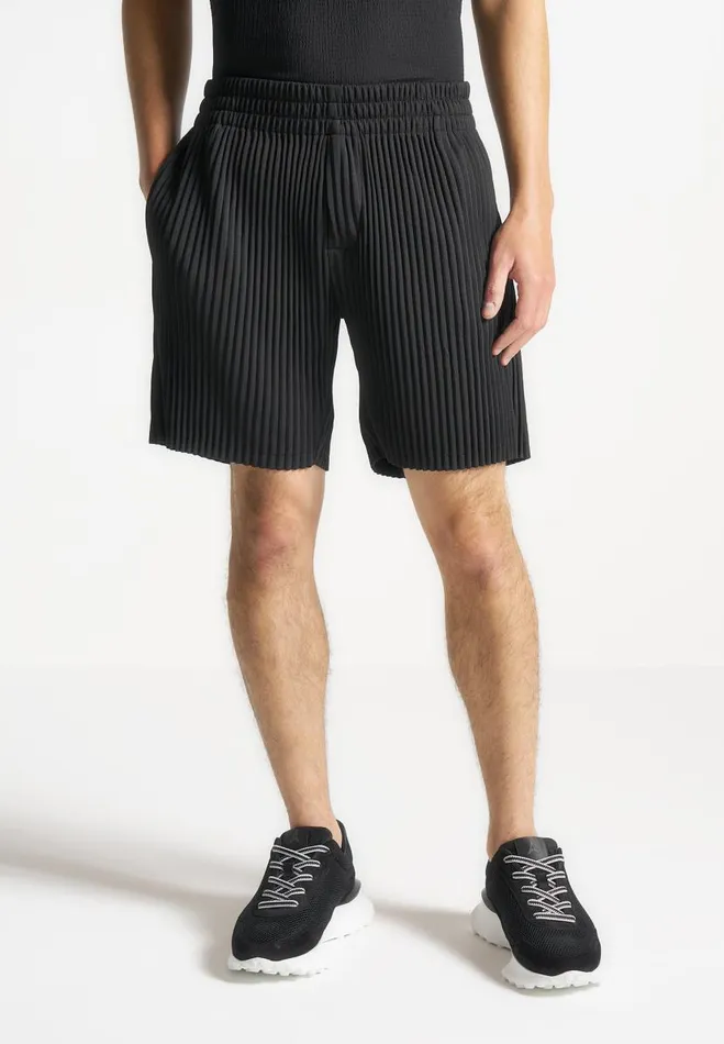 Manire De Voir Short Sets Manire De Voir Man Pleated Shorts 8211 Black