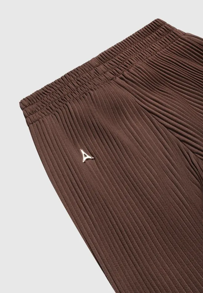 Manire De Voir Short Sets Manire De Voir Man Pleated Shorts 8211 Brown