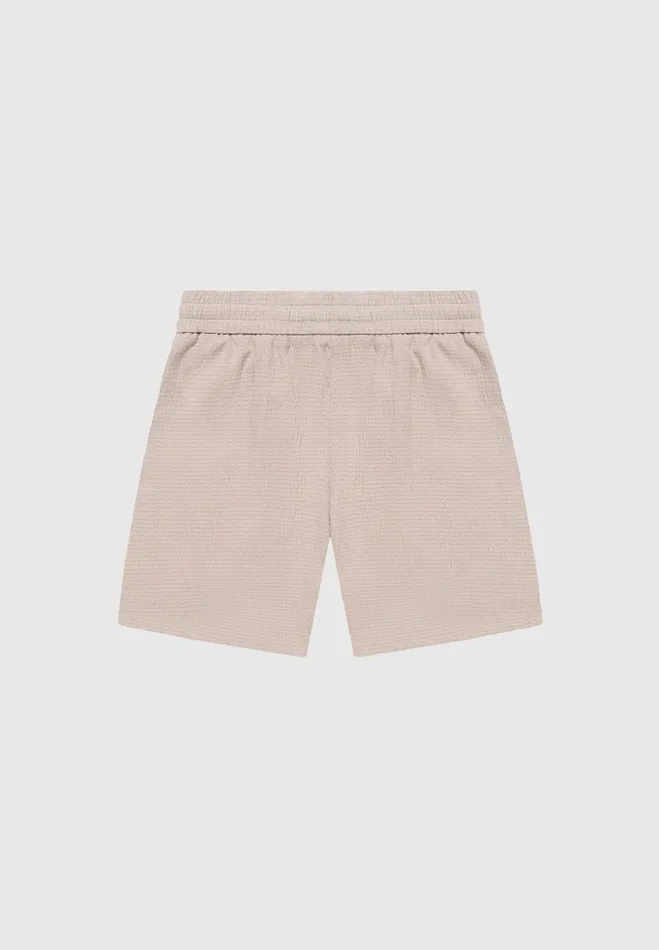 Manire De Voir Short Sets Manire De Voir Man Seersucker Shorts 8211 Taupe