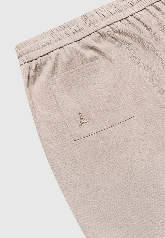 Manire De Voir Short Sets Manire De Voir Man Seersucker Shorts 8211 Taupe