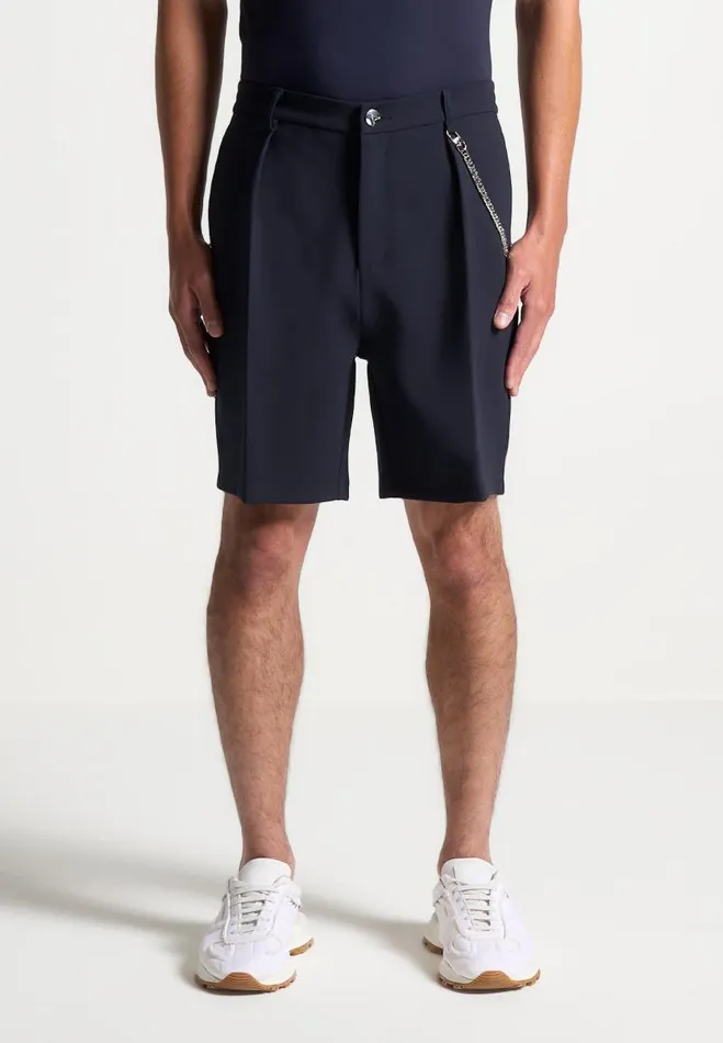 Manire De Voir Short Sets Manire De Voir Man Tailored Shorts With Chain 8211 Navy Manire De Voir Short Sets Manire De Voir Man Tailored Shorts With Chain 8211 Navy