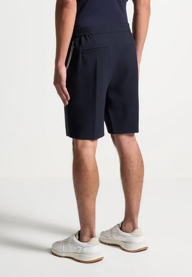 Manire De Voir Short Sets Manire De Voir Man Tailored Shorts With Chain 8211 Navy