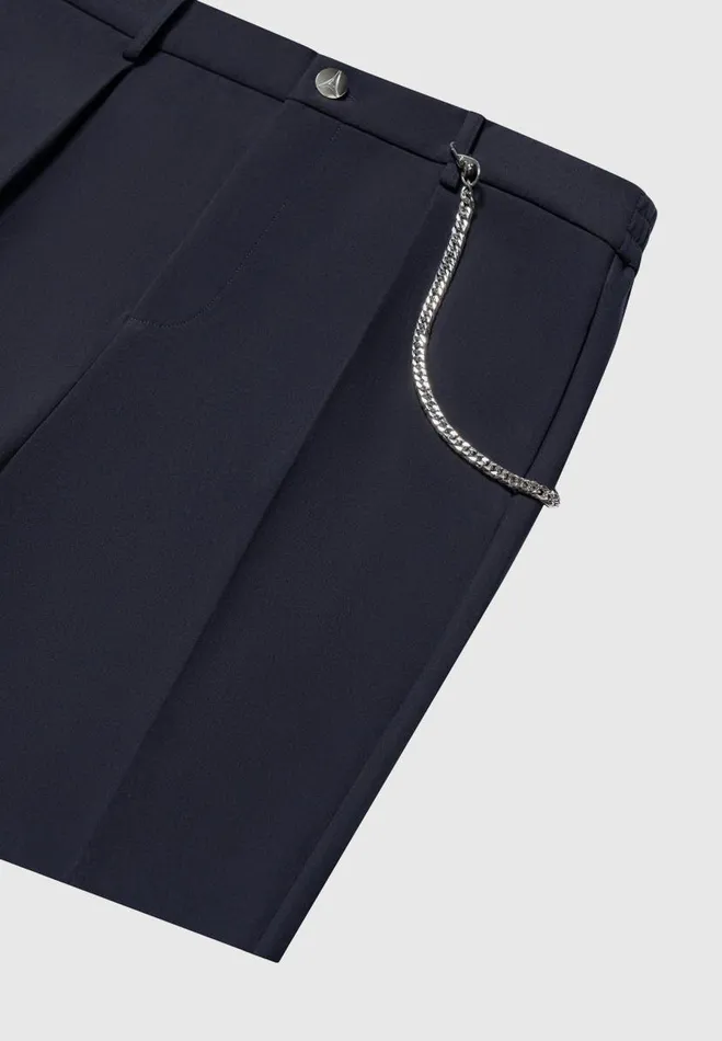 Manire De Voir Short Sets Manire De Voir Man Tailored Shorts With Chain 8211 Navy