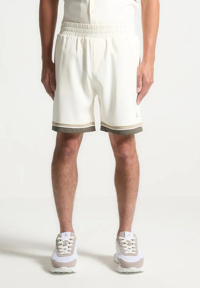 Manire De Voir Short Sets Manire De Voir Man Varsity Shorts 8211 Cream