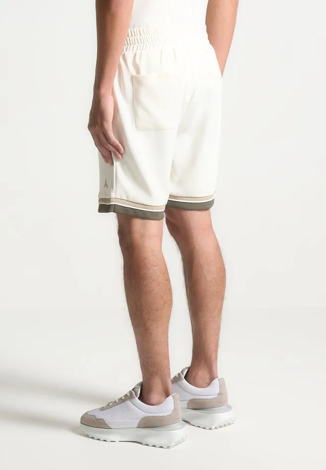 Manire De Voir Short Sets Manire De Voir Man Varsity Shorts 8211 Cream