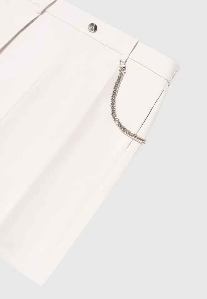 Manire De Voir Shorts Manire De Voir Man Tailored Shorts With Chain 8211 Stone