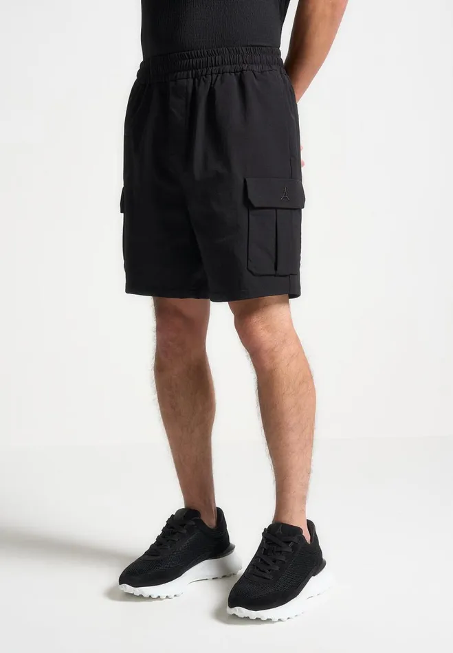 Manire De Voir Shorts Manire De Voir Man Technical Cargo Shorts 8211 Black