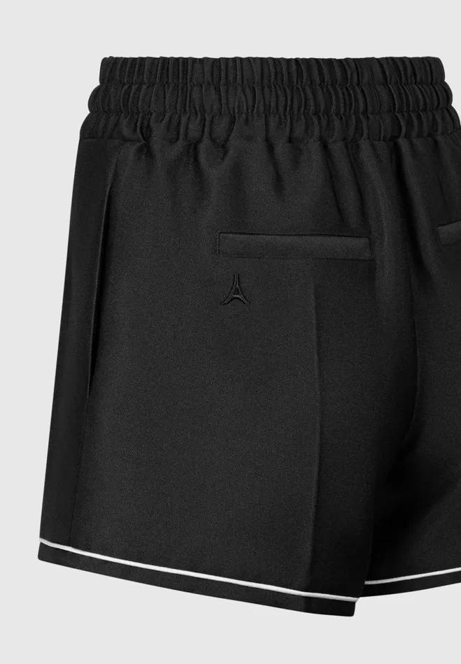 Manire De Voir Shorts Manire De Voir Woman Satin Shorts With Piping 8211 Black
