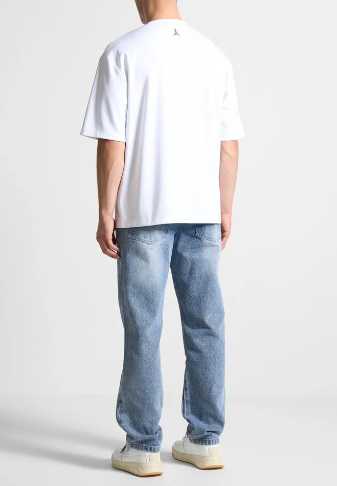 Manire De Voir TShirts and Tops Manire De Voir Man Art Dealer Graphic TShirt 8211 White