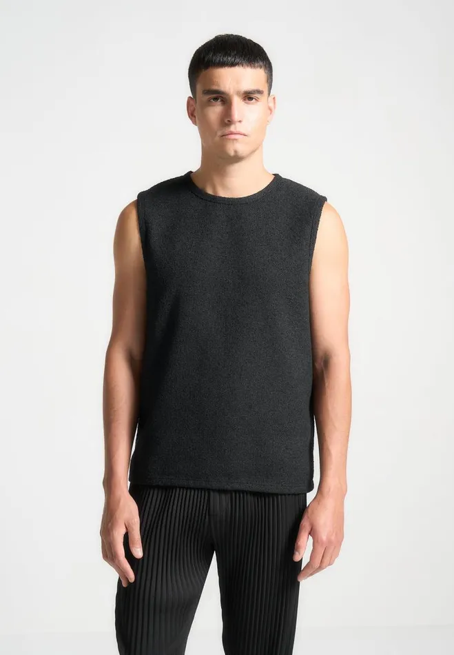 Manire De Voir TShirts and Tops Manire De Voir Man Boucle Boxy Vest 8211 Black