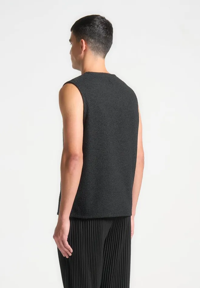 Manire De Voir TShirts and Tops Manire De Voir Man Boucle Boxy Vest 8211 Black