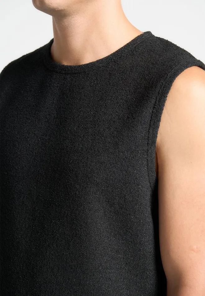 Manire De Voir TShirts and Tops Manire De Voir Man Boucle Boxy Vest 8211 Black