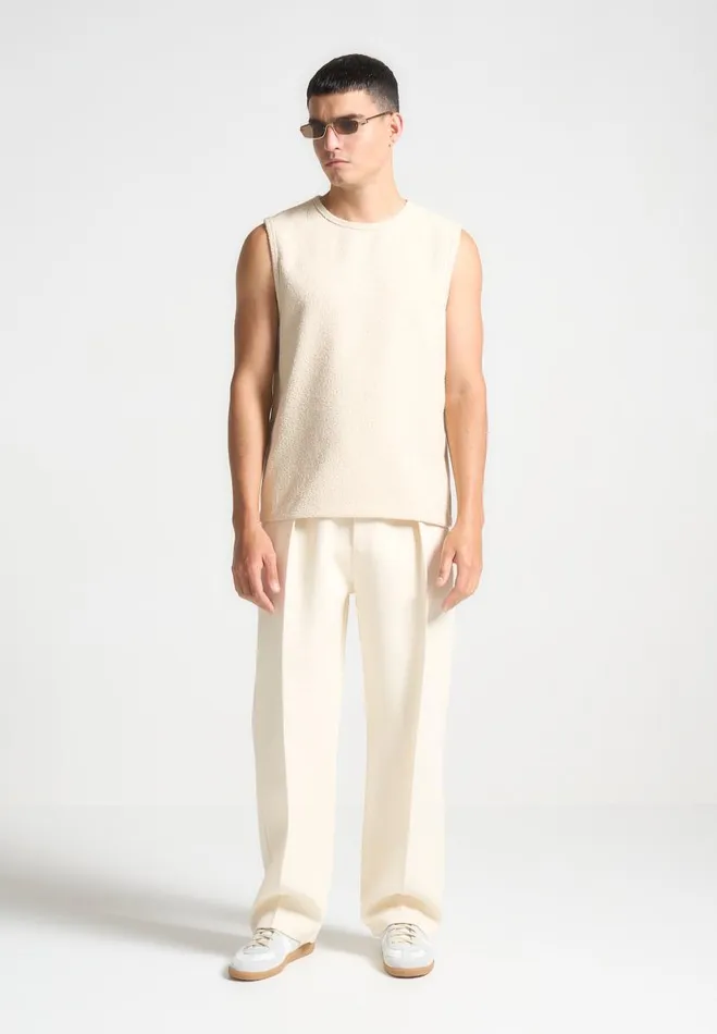 Manire De Voir TShirts and Tops Manire De Voir Man Boucle Boxy Vest 8211 Cream