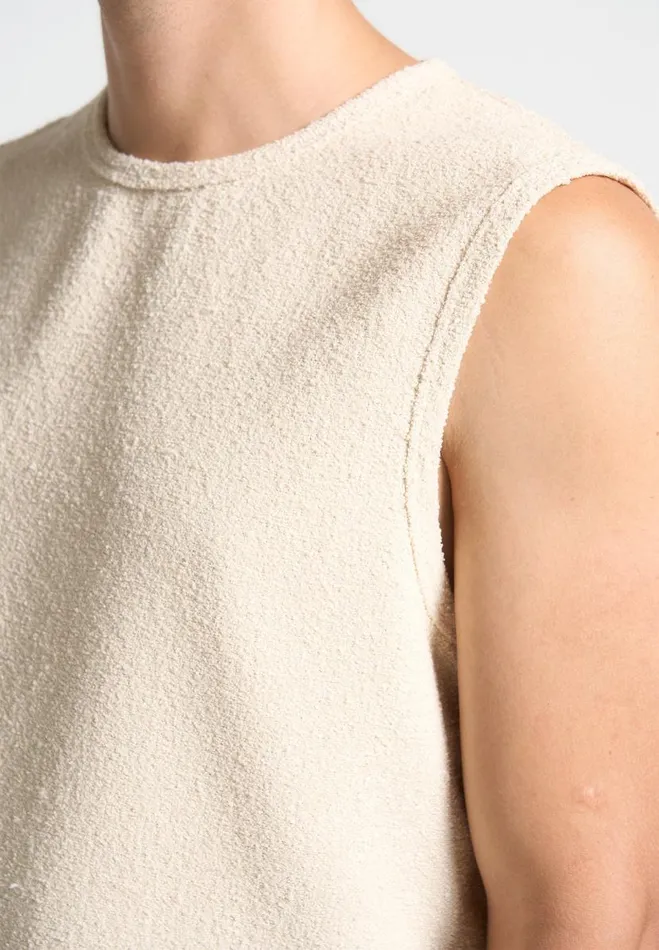 Manire De Voir TShirts and Tops Manire De Voir Man Boucle Boxy Vest 8211 Cream