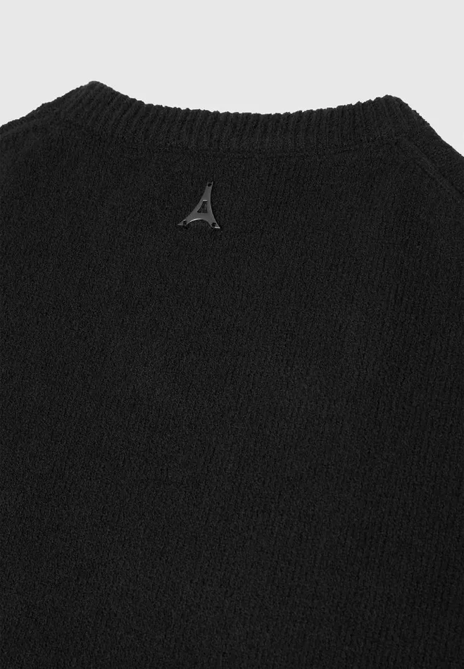 Manire De Voir TShirts and Tops Manire De Voir Man Boucle Knit Regular Fit TShirt 8211 Black