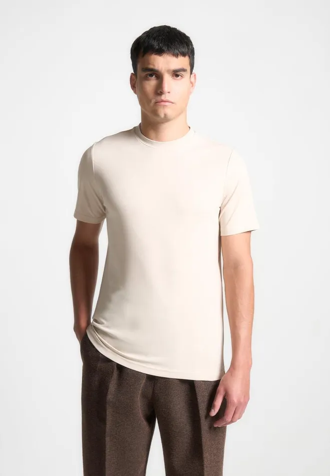 Manire De Voir TShirts and Tops Manire De Voir Man ternel Fitted Luxe TShirt 8211 Cream