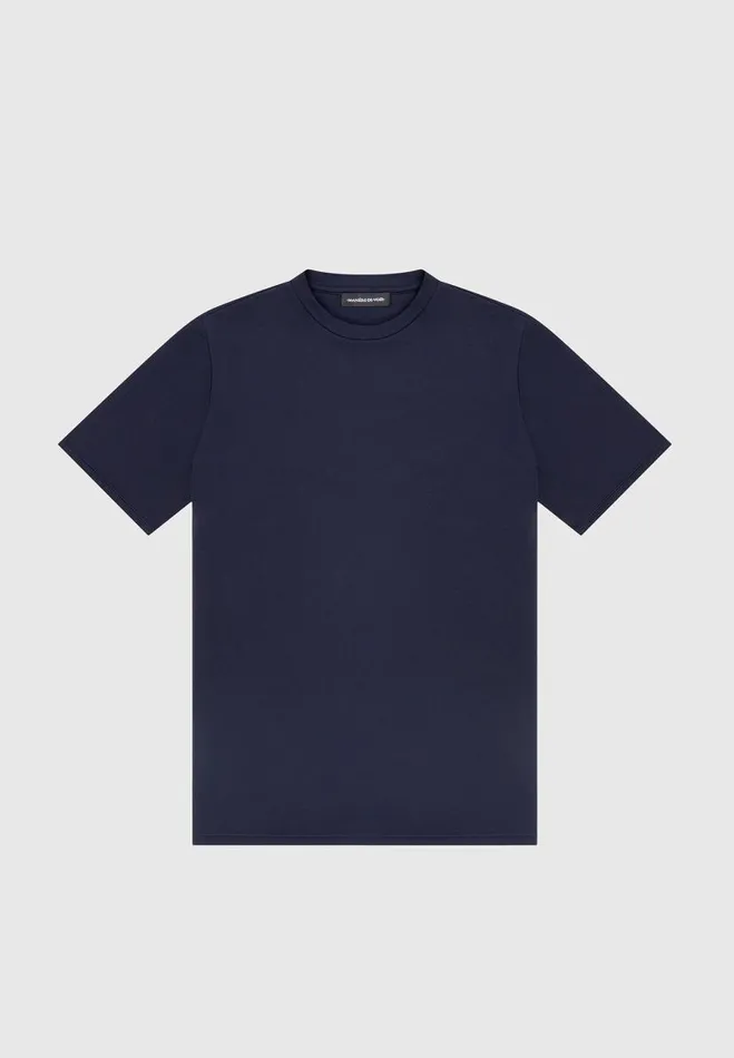 Manire De Voir TShirts and Tops Manire De Voir Man ternel Fitted Luxe TShirt 8211 Navy