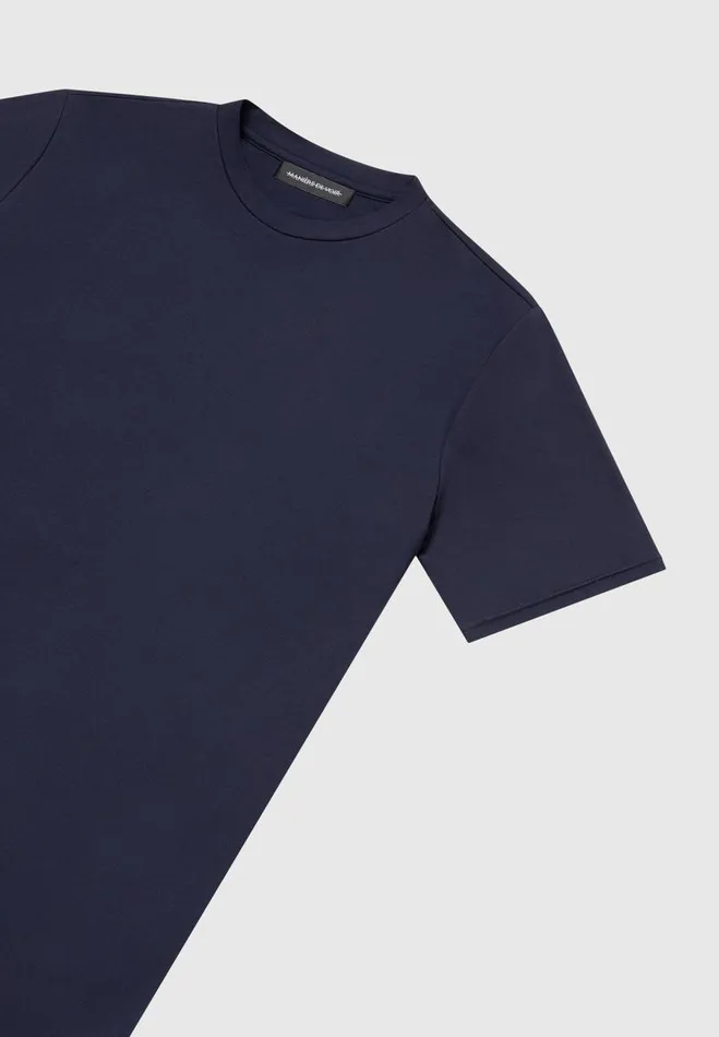 Manire De Voir TShirts and Tops Manire De Voir Man ternel Fitted Luxe TShirt 8211 Navy