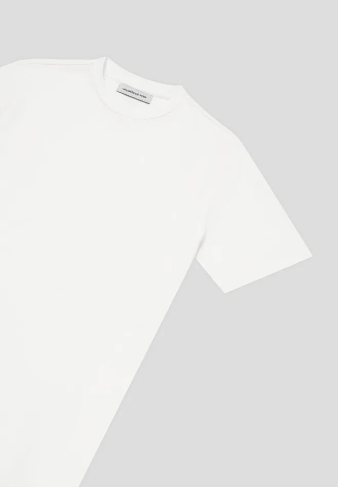 Manire De Voir TShirts and Tops Manire De Voir Man ternel Fitted Luxe TShirt 8211 White