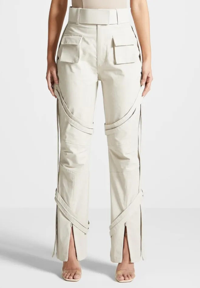 Manire De Voir Trousers Manire De Voir Woman Carpenter Cargo Trousers 8211 Beige