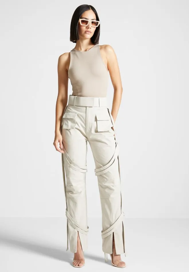 Manire De Voir Trousers Manire De Voir Woman Carpenter Cargo Trousers 8211 Beige