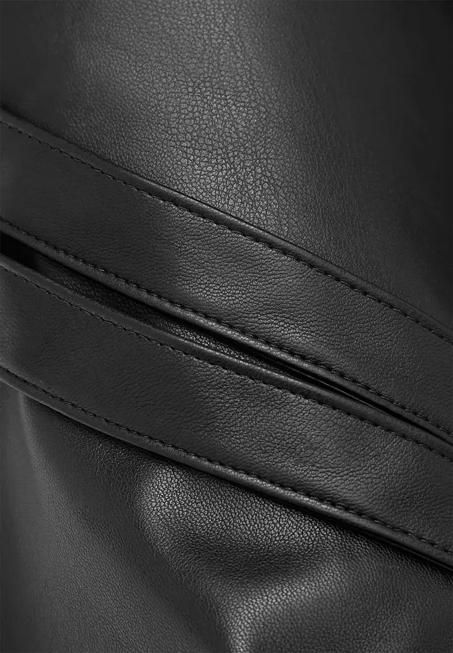 Manire De Voir Trousers Manire De Voir Woman Vegan Leather Carpenter Cargo Trousers 8211 Black