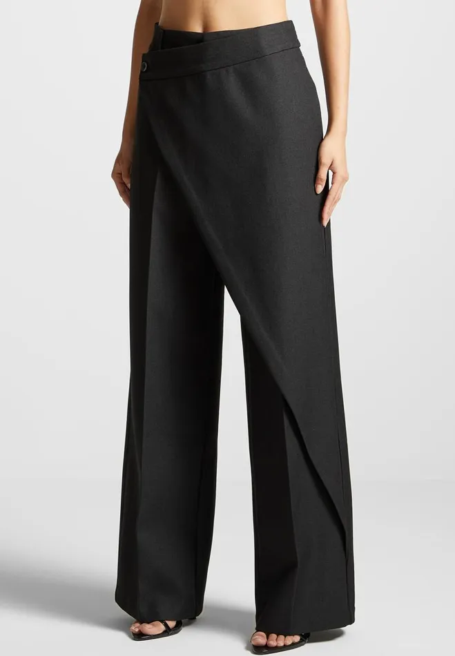 Manire De Voir Trousers Manire De Voir Woman Wrap Tailored Trousers 8211 Black