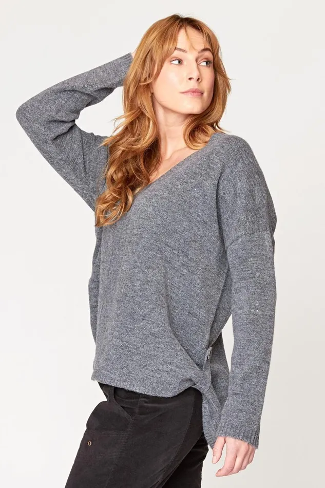 Mapleton VNeck Sweater Cooled Cinder Clothing XCVI Sweaters