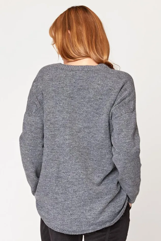 Mapleton VNeck Sweater Cooled Cinder Clothing XCVI Sweaters