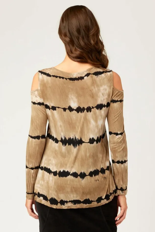 Marlee Cold Shoulder Gouache Wash Rural Clothing XCVI ShirtsBlouses
